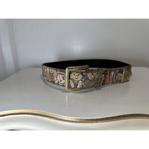 Absolutely Fresh Belt Women Medium Leather Tapestry Children Kids Y2K Size M/L